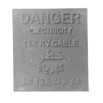 Concrete Cable Tile, Traditional Design, Dimensions 50X20 cm, Thickness 6 cm, Cement Color | Al-Sarif Compan