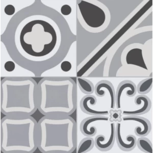 Cut Porcelain Tiles 33.15x33.15 cm, Black Color | Hamdan Ceramics Foundation