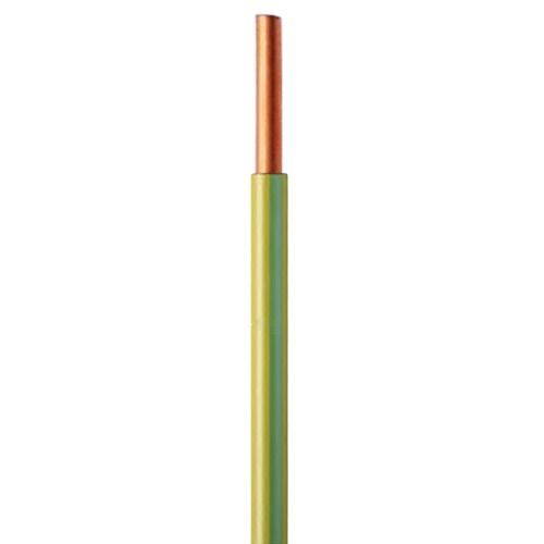1.5mm Solid Copper Electric Wire 450/750V, Green/Yellow | Jeddah Cables Company