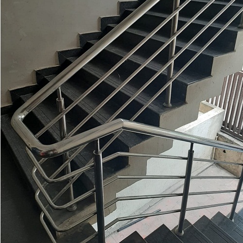 Stainless Steel Handrail Indoor Stair Round Handle 2 inch Height 90 cm | Matkel Store