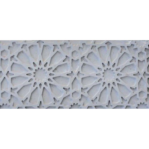 حجر واجهات ابيض زخرفة اسلامي 60×40 سم سمك 3 سم | مصنع تراث الرياض