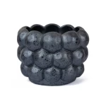 Fiber Cement Planter, Size 21×21×16 cm, Black, Round Shape