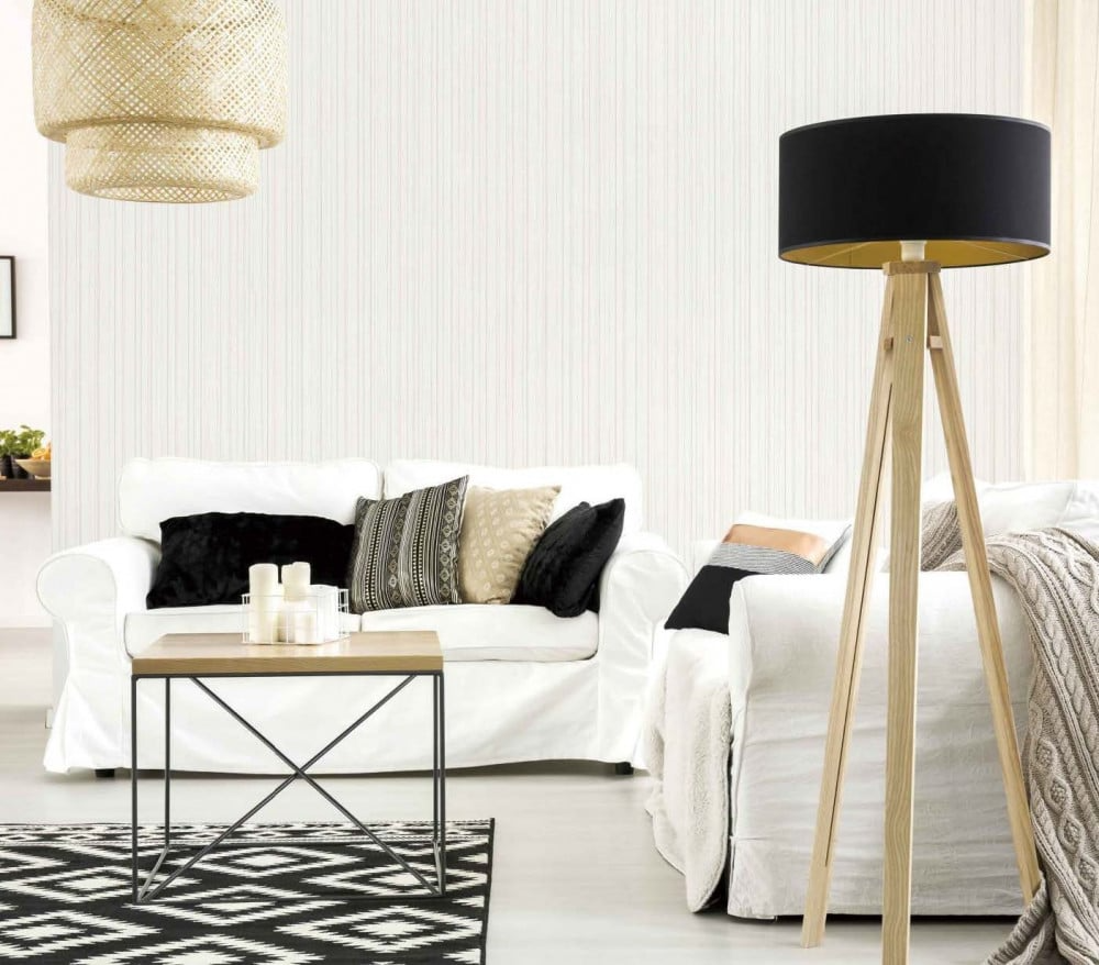 Vinyl Wallpaper Patterned Design 15.6m × 100 cm Beige | Luxury line