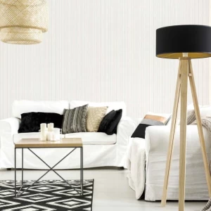 Vinyl Wallpaper Patterned Design 15.6m × 100 cm Beige | Luxury line