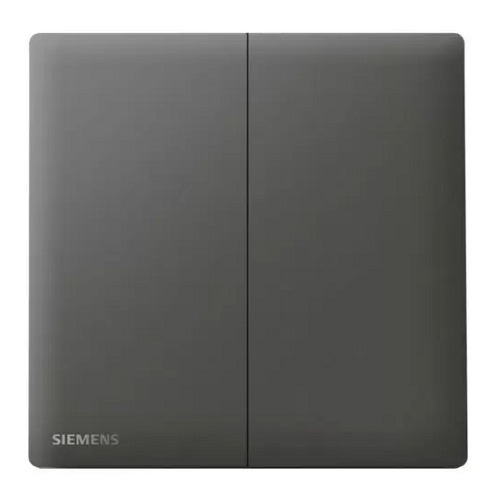 مفتاح مزدوج 10 امبير 86×86 مم فضي غامق، 250 فولت | Siemens (دلتا بيليوس)
