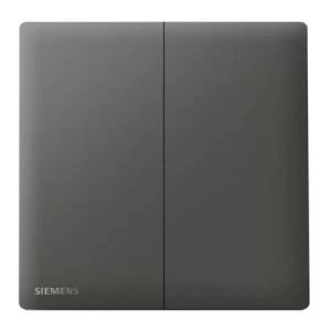 10Amp 2 Gang Switch 86x86mm Dark Silver, 250V | Siemens (Delta Peleus)