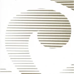 ورق جداري كلاسيكي غلاف فينيل، طول 10م، عرض 53سم، لون ابيض مع بني فاتح 