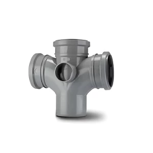 قسام ثنائي UPVC زاوية 87.5° قطر 110 ملم، طول 280 ملم، لون رمادي | Cosmoplast Company