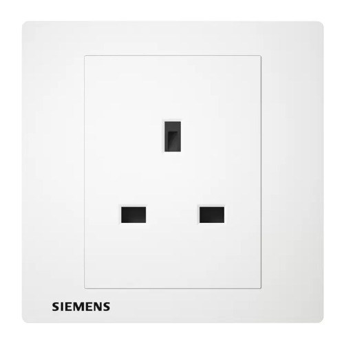 13A 1 Gang Socket 86x86mm, White, 250V | Siemens (Delta Relfa)