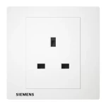 فيش مفرد 13 امبير، ابيض، 86×86 مم، 250 فولت، ماركة سيمنز (دلتا ريلفا)