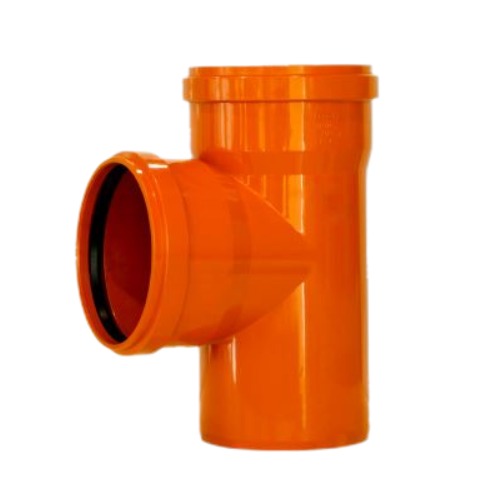 Tee Plastic UPVC 87° Size 315 mm Orange Color | ALMUIF PIPES