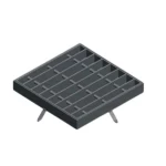 Square Shape, Mild Steel Single Gully Grading, Size 800×800 mm,     Gray Color | Saudi Cast Factory