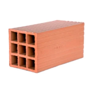 Hollow Red Bricks 20×20×40 cm, Weight 11.6 kg, Compressive Resistance 50 kg/cm2 | Yamama Factories for red bricks and clay products