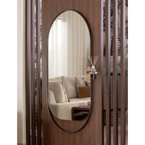 Wall Mirrors Size 170x104x26 cm, Grey and Black Color, Sublime Design | Abyat Company