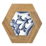 Veracruz Porcelain Hexagonal Tiles for Floors and Walls, Multicolored, Size 23×27 cm, Spanish