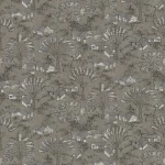 ورق جدران تصميم اوراق الشجر مقاس 1.005×53 سم، لون رمادي، موديل تريبت