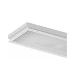Recessed Prismatic Fixture, Transparent Color, 4x18 Watt, T8, 220 Volt