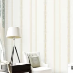 Patterned Wallpaper, Length 15.6 meters, Width 100 cm, beige Color