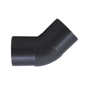 كوع HDPE زاوية 45°، مقاس 355 مم، طول 530 مم، لون أسود | مصنع الاتحاد للانابيب