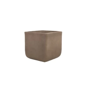 Square Planting Pot Concrete 40x40x40 cm Brown | Verde