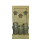 Porcelain garden decorative waterfall, size 86 × 24.5 × 45 cm, beige with olive color, model number MZ14310GA