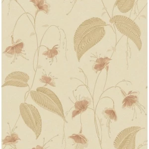 American Wallpaper Floral Design Light Beige, Size 10mx0.53m | Balbaid Decor Company