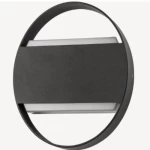 إضاءة حائط خارجية، لون أسود، ارتفاع 18 سم، عرض 18 سم