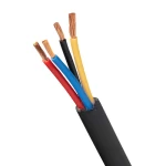 Four Core 16mm Electrical Cable 300/500V, Stranded Copper Conductor, PVC 70°C Insulation, Black Color, 1000 meter Length | SCC