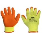 قفاز سلامة مطلي باللاتكس، لون برتقالي 