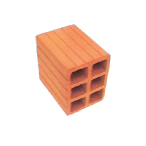 طوب احمر مفرغ 20×20×15 سم، وزن 4.6 كغم، مقاومة الضغط 50 كغم/سم2 | مصانع اليمامة للطوب الأحمر