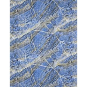 Chinese Marble Alternative for Council Facades Size 280 x 122 cm, Rectangular, Blue with Gray Veins | Luxury line