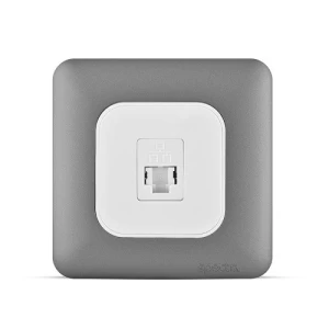 فيش RJ11 مع غطاء أمان 6P6C مفرد، مقاس 7×7 سم، لون فضي غامق | Spectra