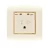 Electrical Switch socket 3 holes 16 Amp Alfanar Model  Omnia Size 7x7 Colour Beige with Gold Ring