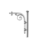 ذراع عمود انارة احادي، طول1000، عرض650 مم 