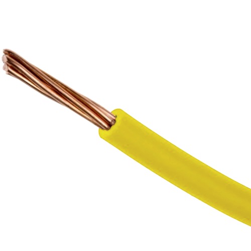  BAHRA Electrical Wire 35mm Size Conductor, 450/750V, Stranded Copper PVC 90°C Insulated, Yellow 