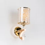 تعليقة إضاءة عصرية، لون ذهبي، العرض 16 سم، الطول 32 سم