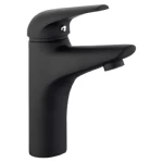 Automatic Short Washbasin Mixer Brass, Black Color