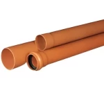 UPVC plastic Pipes size 110 mm, Pressure 6 Bar, orange Color | Saudi Industries for Pipes