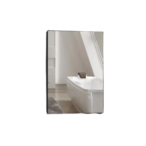 Bathroom Mirror Rectangular 45x60 cm, Gray Aluminum Frame | Al Muhaidib Sanitary and Ceramic