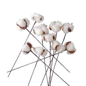 Cotton Ball Artificial Flower 38 cm Length, White Color | 