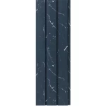 Wood replacement panels, size 12 x 290 cm, rectangular shape, blue color with black stripes