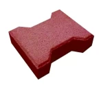 Interlock paving tiles, behaton design, size 20x16 cm, thickness 8 cm, light red color | Al Wasd industrial