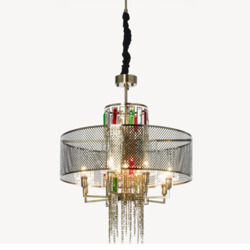 Crystal Pendant Chandelier 80 cm Height, 75x75 cm Size, Black | Abyat Company