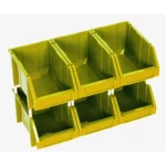 صندوق رف بلاستيك HDPE، مساحة تخزين 10 كلغم، أبعاد 24×15×13 سم، لون أصفر، رقم الموديل 53FWL