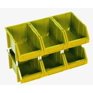 HDPE Plastic Storage Bin 10kg Capacity 24x15x13 cm Yellow | AL-FURIDI FACTORY FOR PLASTIC INDUSTRIES