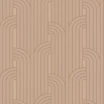 ورق جدران هندسي لون بني، طول 10 م، عرض 0.70 م، موديل Z76042  