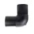 HDPE Elbow 90° Size 125 mm, Length 242 mm, Black Color,  Union Pipes Factory 