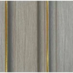Wood alternative for decoration, size 12 x 290 cm rectangle, color beige, golden dividers