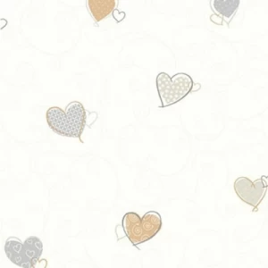 Youth and Children Wallpaper Off White with Beige, 10m x 0.53m | Balbaid Decor Company