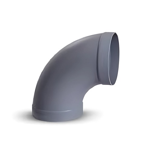 كوع UPVC زاوية °87.5 مقاس 82 مم طول 170 ملم لون رمادي | Cosmoplast